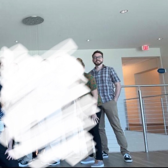 George Plaid Grey Red Buttondown Men's SMALL Classic Fit - Picture 4 of 4